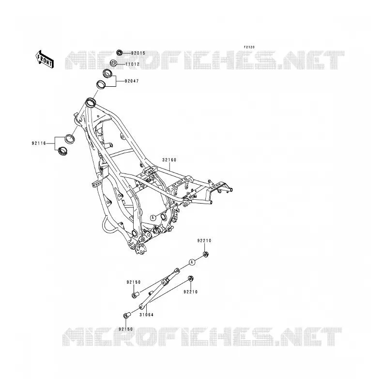 CHASSIS Kawasaki MOTOS 200 1996 KDX200  KDX200-H2