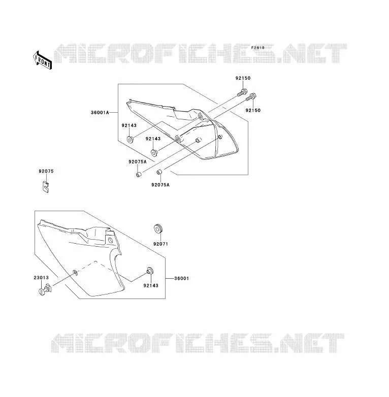 SIDE COVERS - CHAIN COVER Kawasaki MOTOS 200 1996 KDX200  KDX200-H2