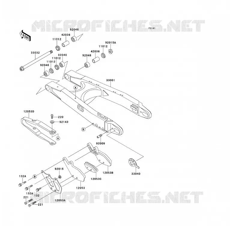 SWINGARM Kawasaki MOTOS 200 1996 KDX200  KDX200-H2