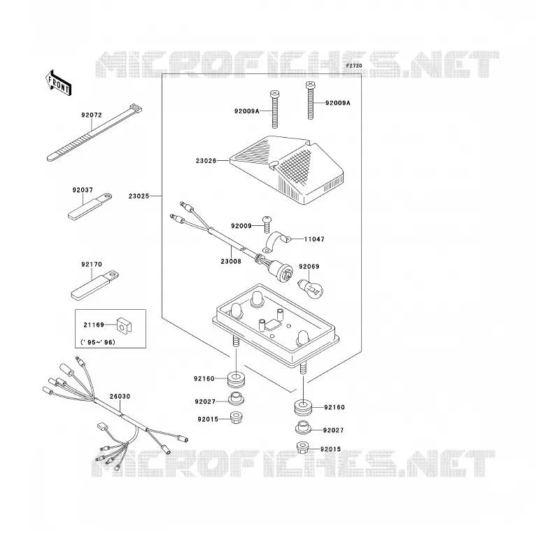 TAILIGHT(S) Kawasaki MOTOS 200 1996 KDX200  KDX200-H2