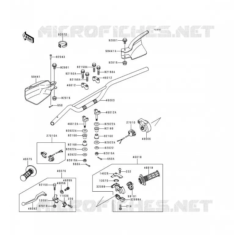 HANDLEBAR Kawasaki MOTOS 200 1997 KDX200  KDX200-H3