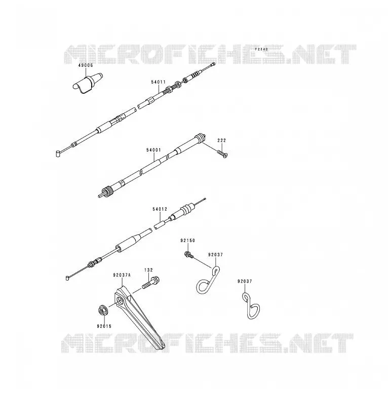 CABLES Kawasaki MOTOS 200 1997 KDX200  KDX200-H3