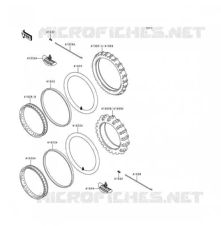 TIRES Kawasaki MOTOS 200 1998 KDX200  KDX200-H4
