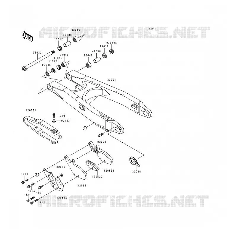 SWINGARM Kawasaki MOTOS 200 1999 KDX200  KDX200-H5