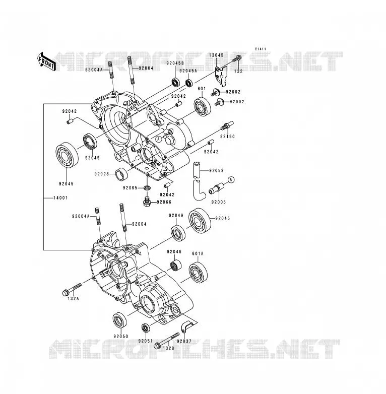 CRANKCASE(S) Kawasaki MOTOS 200 1999 KDX200  KDX200-H5