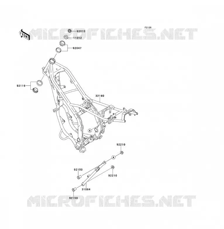 CHASSIS Kawasaki MOTOS 200 1999 KDX200  KDX200-H5