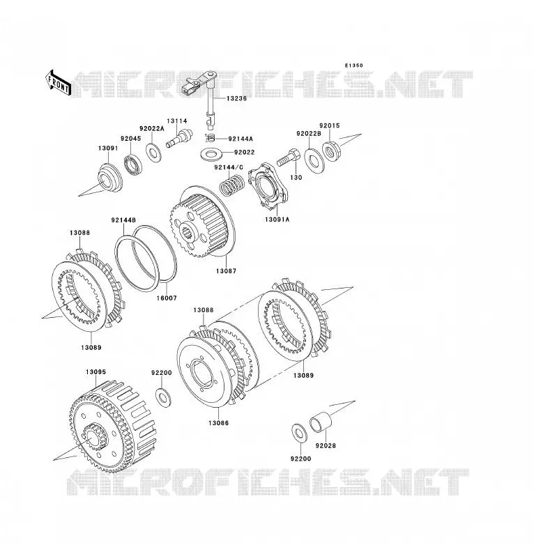 CLUTCH Kawasaki MOTOS 200 1999 KDX200  KDX200-H5