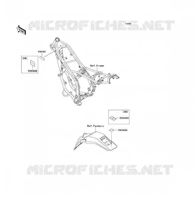 LABELS Kawasaki MOTOS 200 1999 KDX200  KDX200-H5