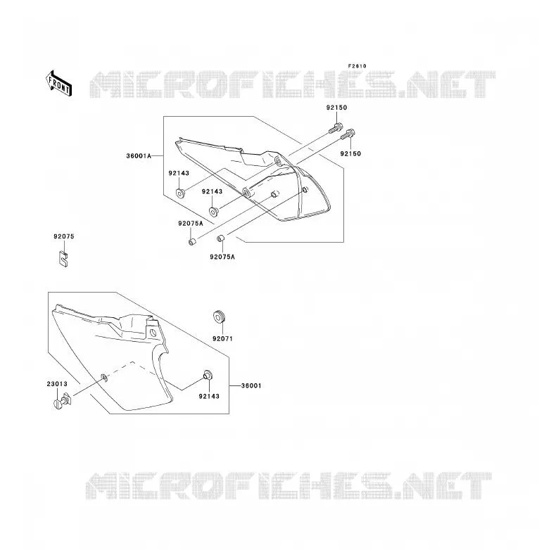 SIDE COVERS - CHAIN COVER Kawasaki MOTOS 200 2000 KDX200  KDX200-H6