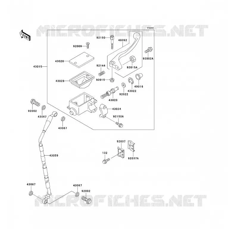 FRONT MASTER CYLINDER Kawasaki MOTOS 200 2000 KDX200  KDX200-H6
