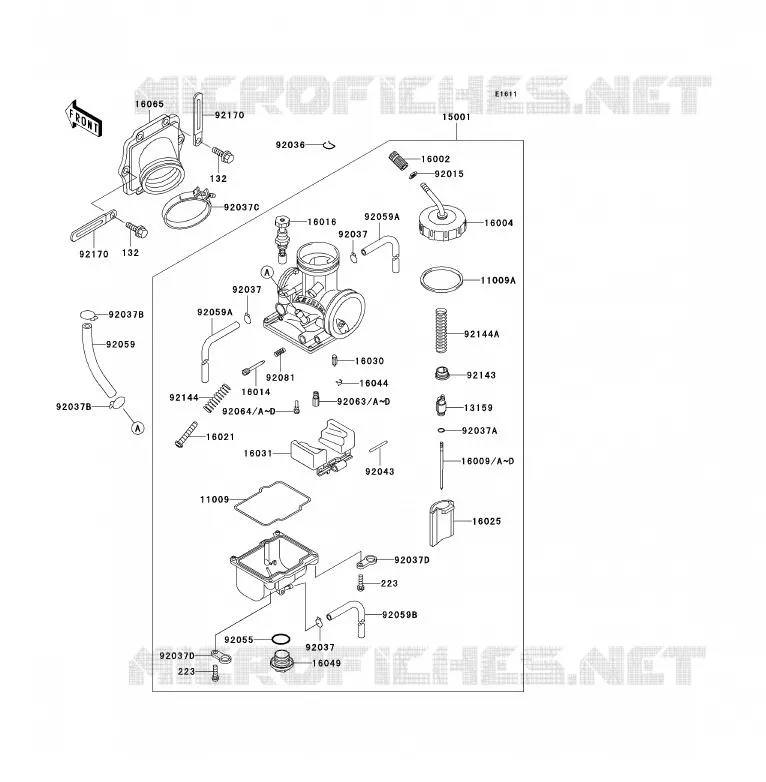 CARBURETOR Kawasaki MOTOS 200 2006 KDX200  KDX200H6F