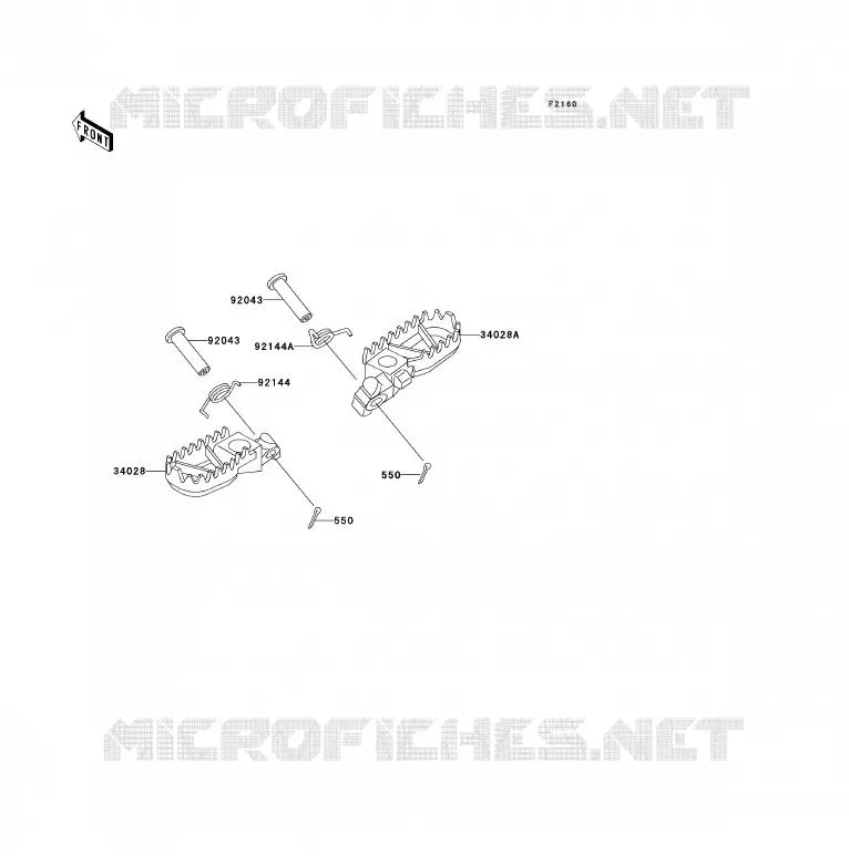 FOOTREST Kawasaki MOTOS 200 2006 KDX200  KDX200H6F