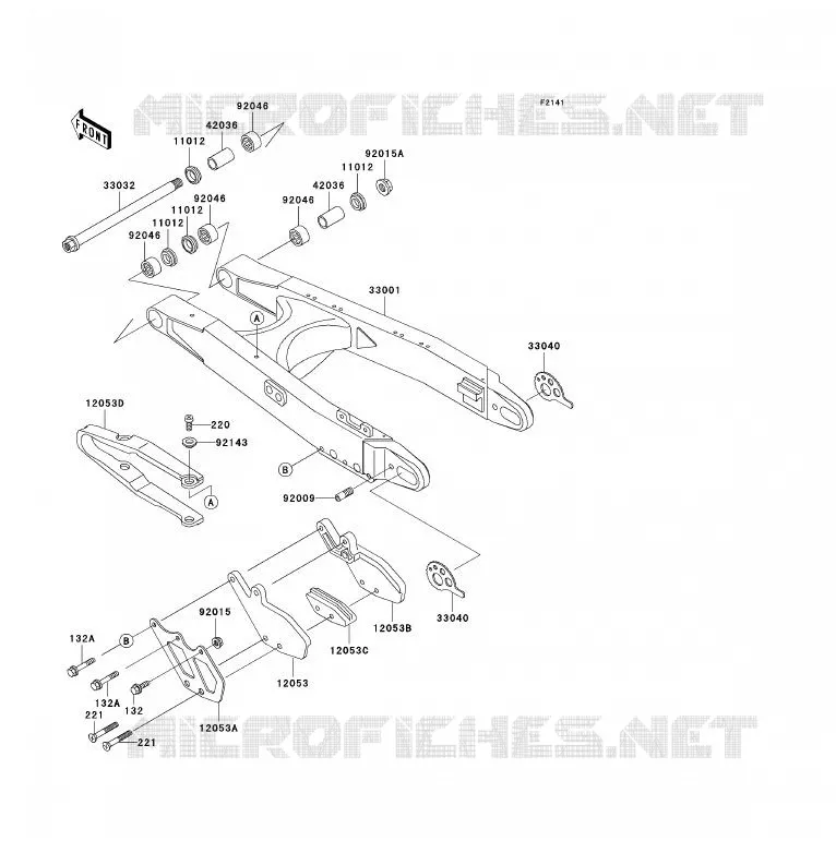 SWINGARM Kawasaki MOTOS 200 2006 KDX200  KDX200H6F