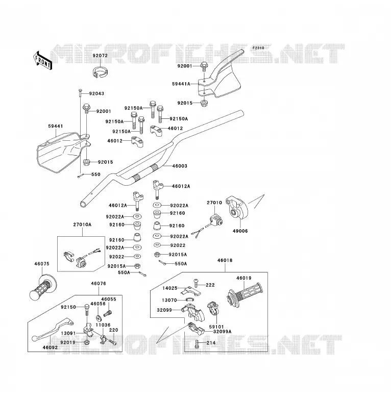HANDLEBAR Kawasaki MOTOS 200 2001 KDX200  KDX200-H7