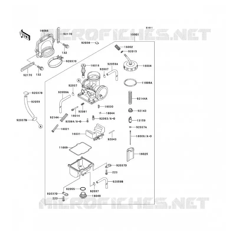 CARBURETOR Kawasaki MOTOS 200 2002 KDX200  KDX200-H8