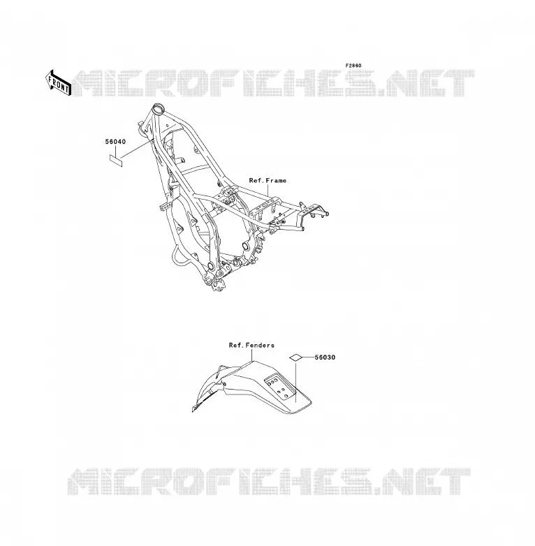 LABELS Kawasaki MOTOS 200 2002 KDX200  KDX200-H8