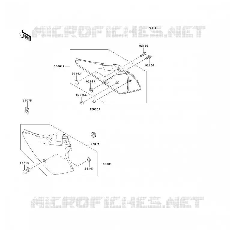 SIDE COVERS - CHAIN COVER Kawasaki MOTOS 200 2002 KDX200  KDX200-H8