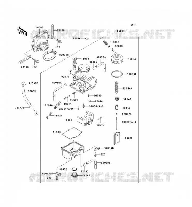 CARBURETOR Kawasaki MOTOS 200 2002 KDX200  KDX200-H8