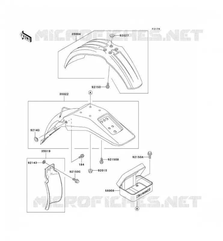 FENDER Kawasaki MOTOS 200 2002 KDX200  KDX200-H8