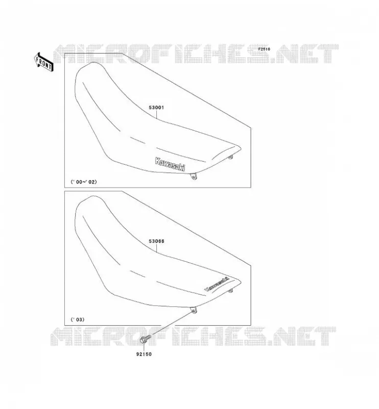 SEAT Kawasaki MOTOS 200 2002 KDX200  KDX200-H8
