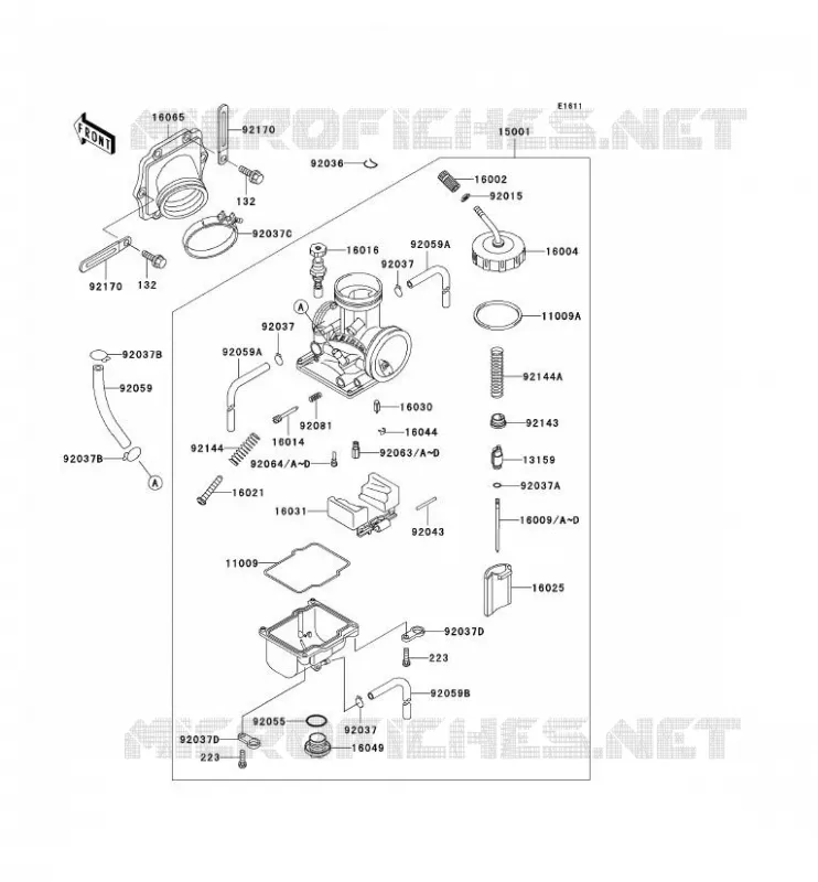 CARBURETOR Kawasaki MOTOS 200 2003 KDX200  KDX200-H9