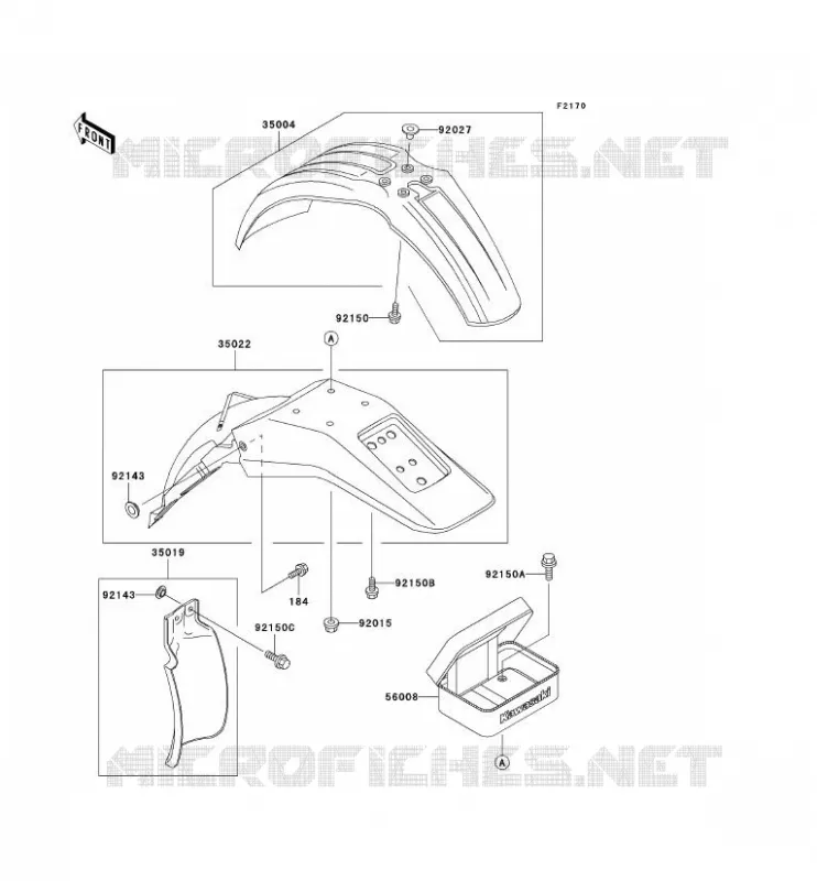 FENDER Kawasaki MOTOS 200 2003 KDX200  KDX200-H9