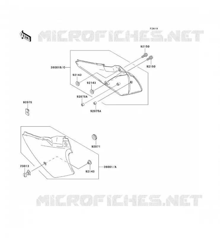 SIDE COVERS - CHAIN COVER Kawasaki MOTOS 200 2003 KDX200  KDX200-H9