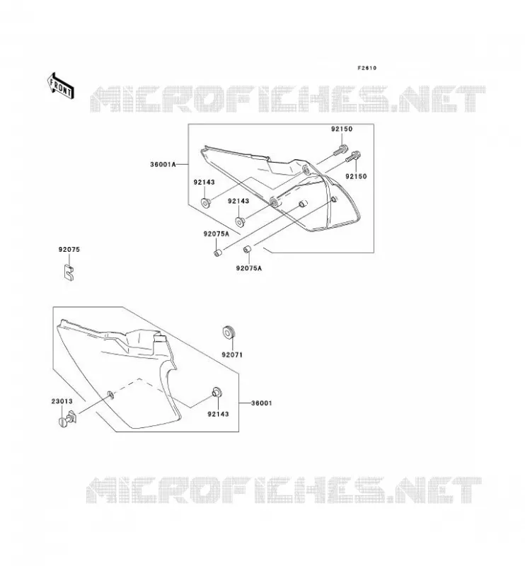 SIDE COVERS - CHAIN COVER Kawasaki MOTOS 220 2004 KDX220R  KDX220-A11