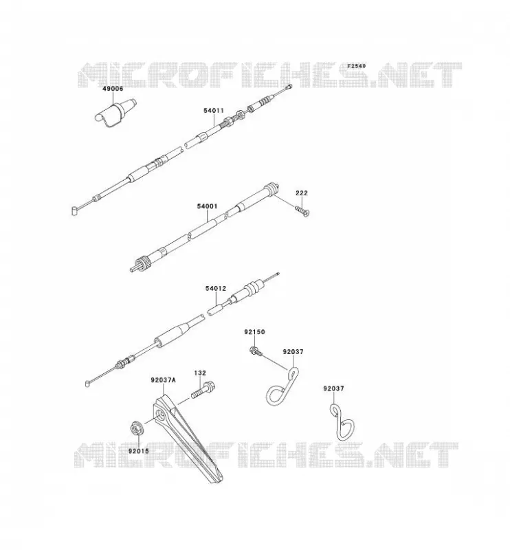 CABLES Kawasaki MOTOS 220 1998 KDX220R  KDX220-A5