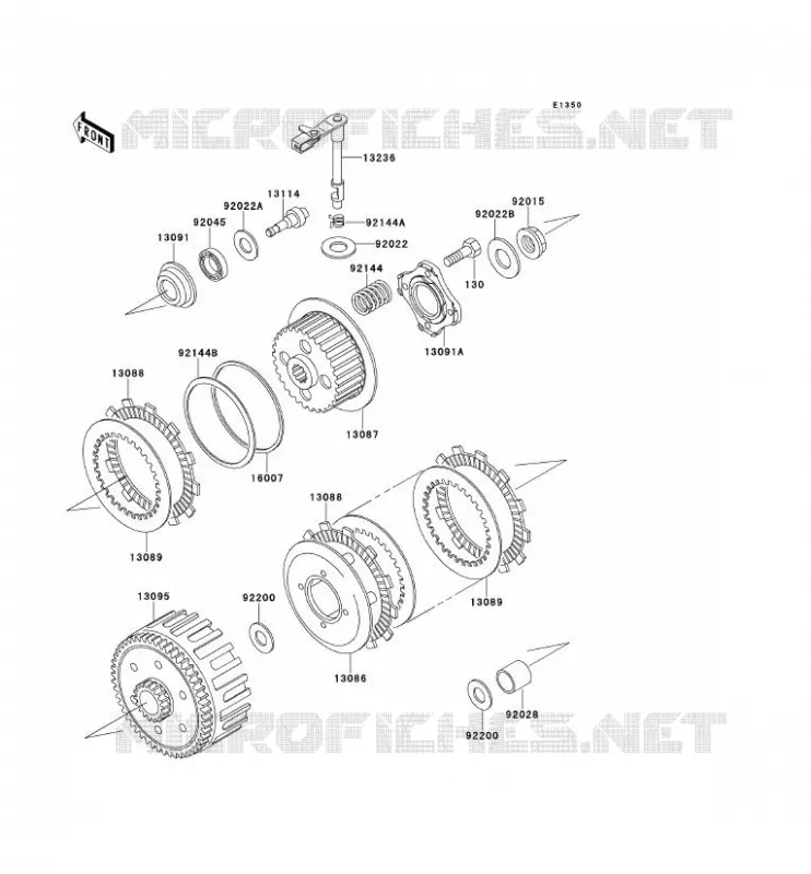 CLUTCH Kawasaki MOTOS 220 1998 KDX220R  KDX220-A5