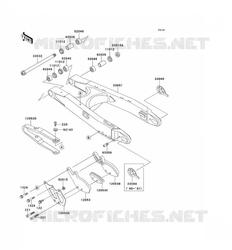 SWINGARM Kawasaki MOTOS 220 1999 KDX220R  KDX220-A6