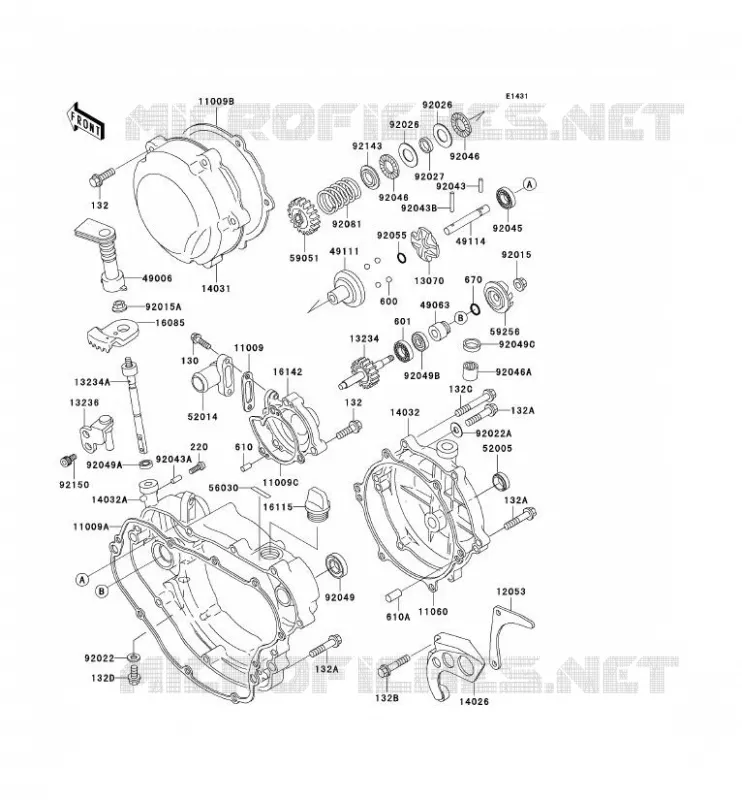 ENGINE COVERS Kawasaki MOTOS 220 2002 KDX220R  KDX220-A9