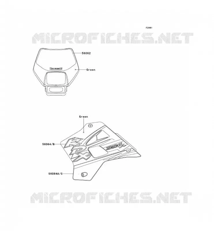 STICKER Kawasaki MOTOS 220 2002 KDX220R  KDX220-A9