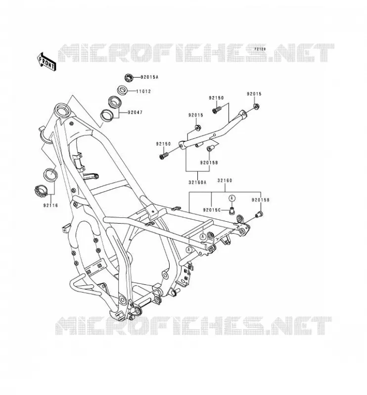 CHASSIS Kawasaki MOTOS 250 1991 KDX250  KDX250-D1