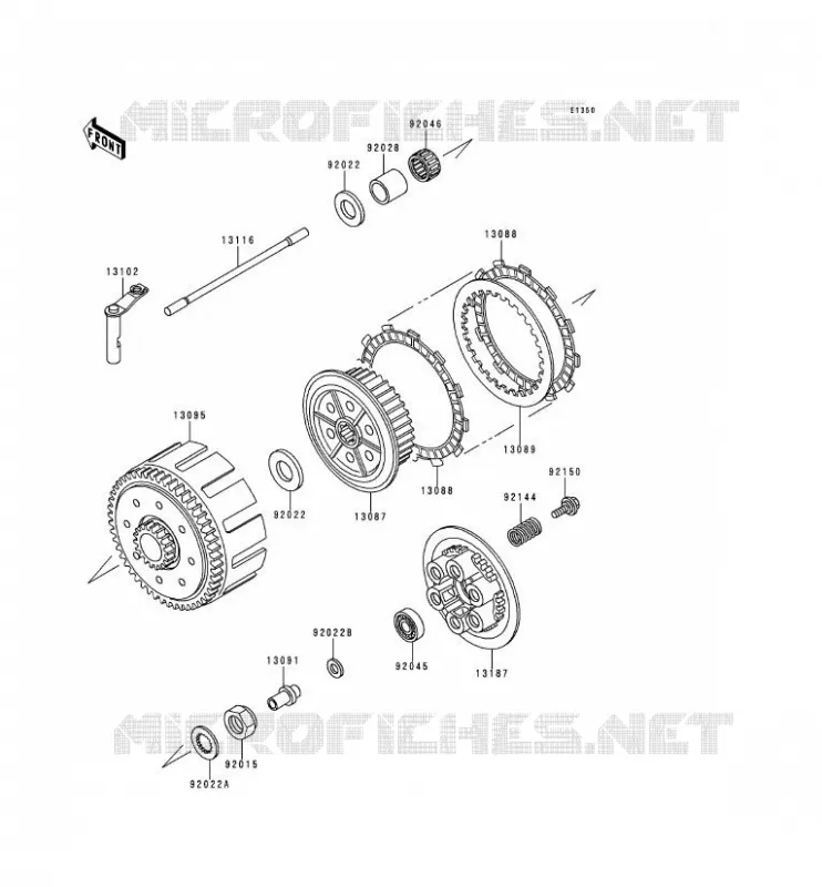 CLUTCH Kawasaki MOTOS 250 1991 KDX250  KDX250-D1