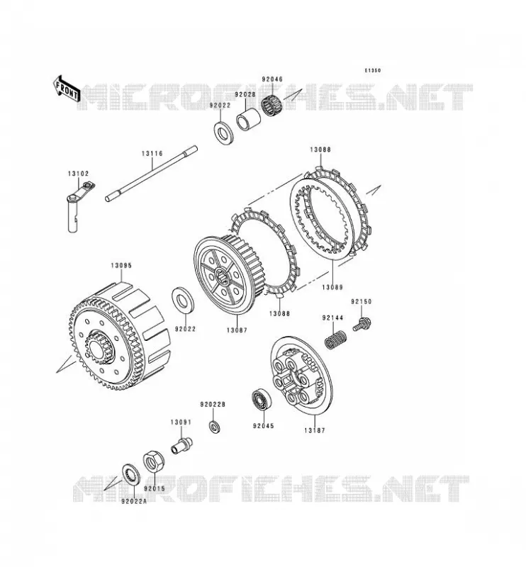 CLUTCH Kawasaki MOTOS 250 1991 KDX250  KDX250-D1