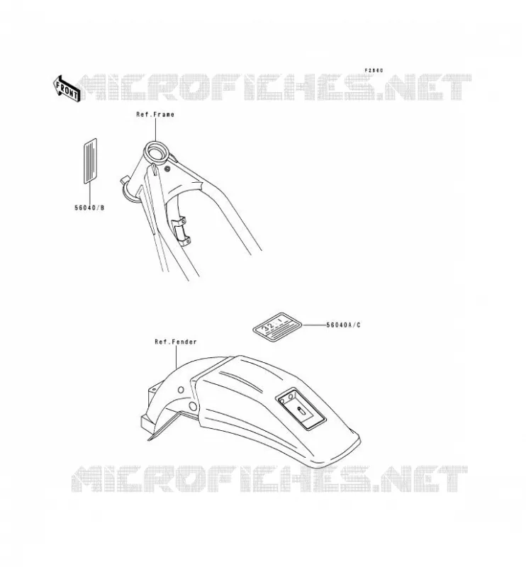 LABELS Kawasaki MOTOS 250 1993 KDX250  KDX250-D3