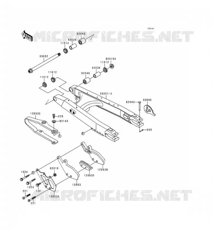 SWINGARM Kawasaki MOTOS 250 1993 KDX250  KDX250-D3