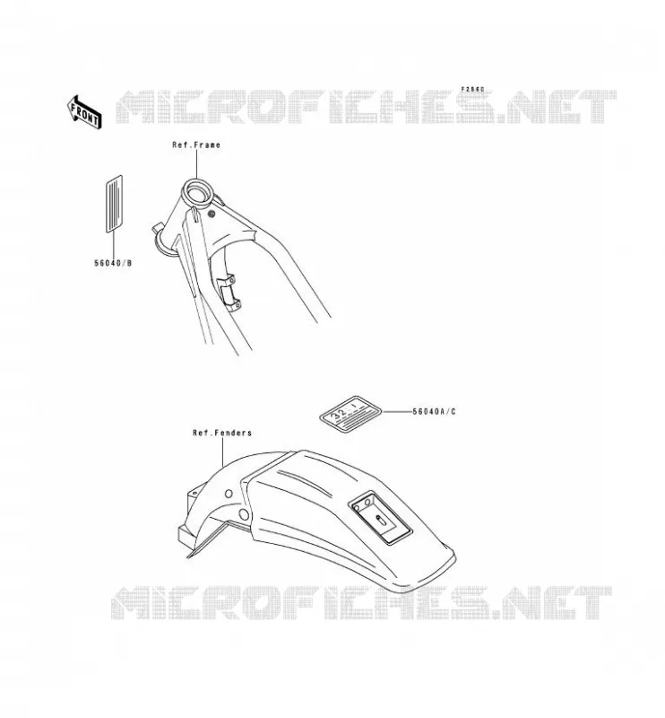 LABELS Kawasaki MOTOS 250 1994 KDX250  KDX250-D4