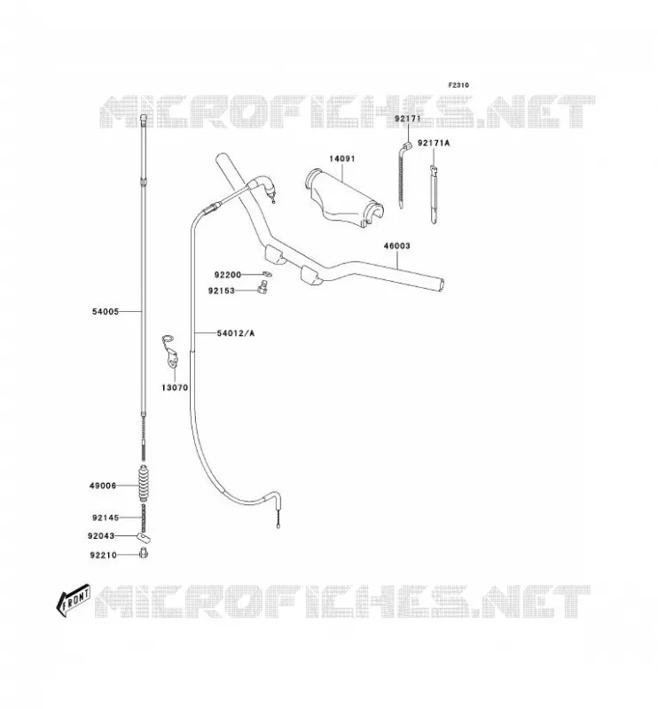 HANDLEBAR Kawasaki MOTOS 50 2003 KDX50  KDX50-A1
