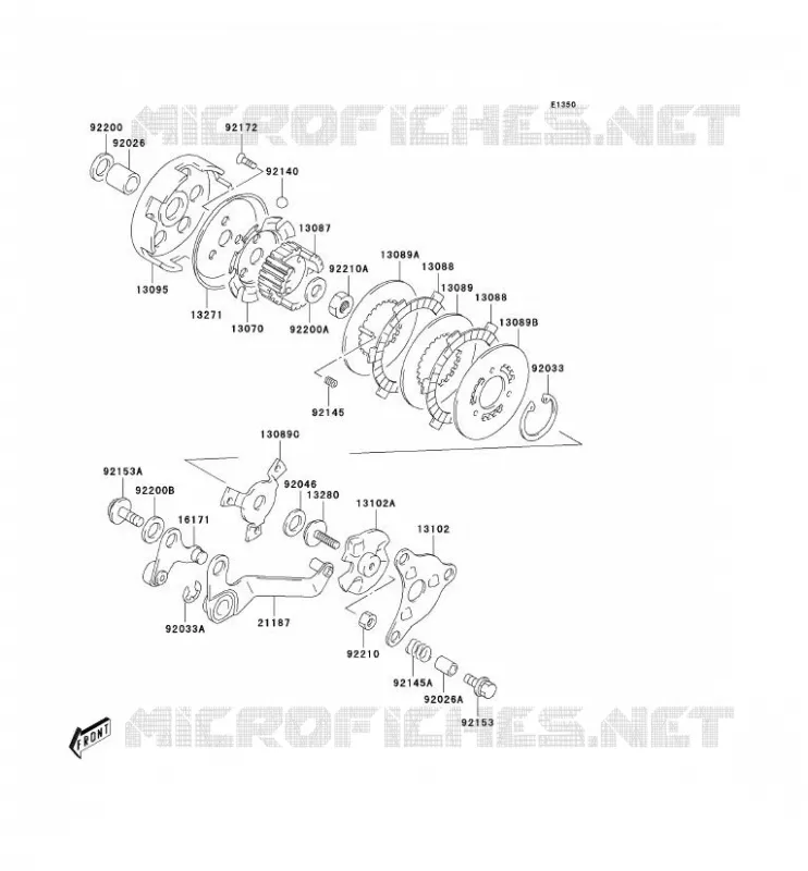 CLUTCH Kawasaki MOTOS 50 2005 KDX50  KDX50-A3