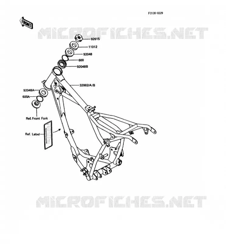 CHASSIS Kawasaki MOTOS 80 1984 KDX80  KDX80-C1