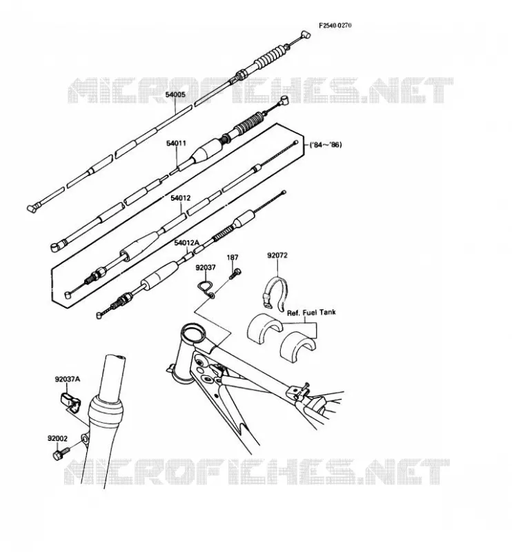CABLES Kawasaki MOTOS 80 1988 KDX80  KDX80-C5