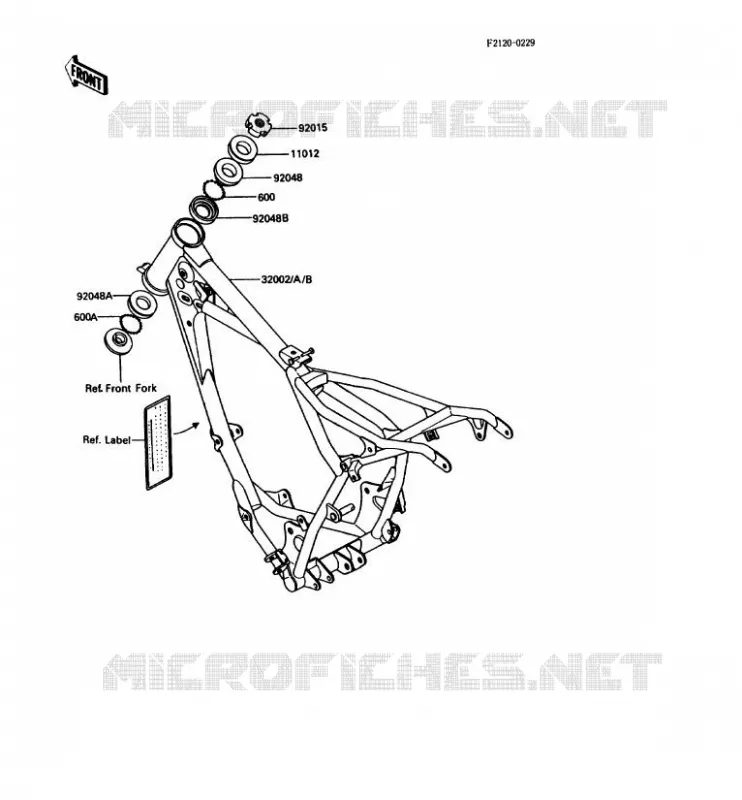 CHASSIS Kawasaki MOTOS 80 1988 KDX80  KDX80-C5