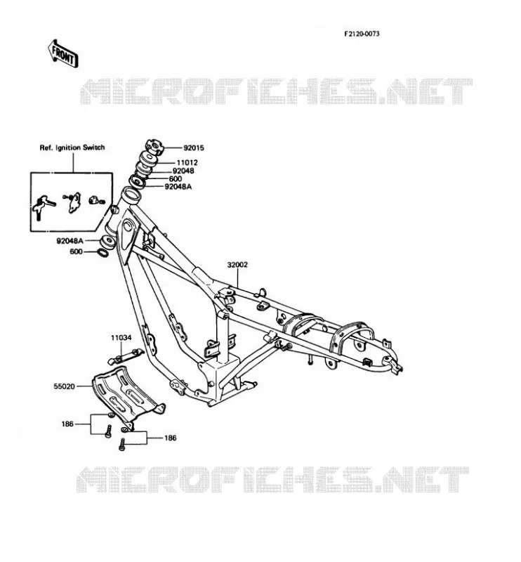 CHASSIS Kawasaki MOTOS 100 1990 KE100  KE100-B09