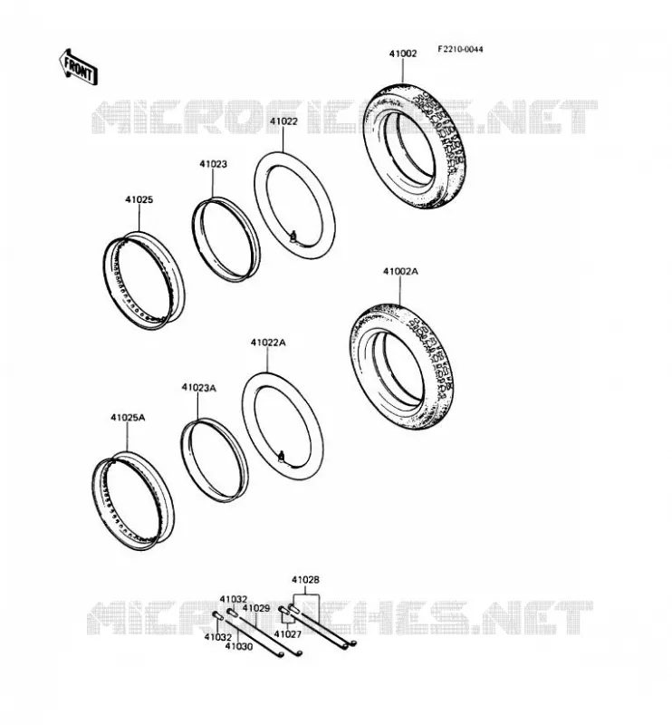TIRES Kawasaki MOTOS 100 1990 KE100  KE100-B09