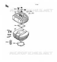 CYLINDER HEAD   CYLINDER voor Kawasaki KE100 1992