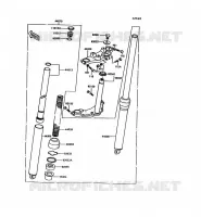 FRONT FORK voor Kawasaki KE100 1992