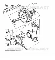 FRONT HUB voor Kawasaki KE100 1992