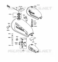 FUEL TANK voor Kawasaki KE100 1992
